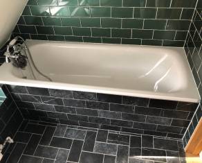 bathroom bathtub tiles implemented
