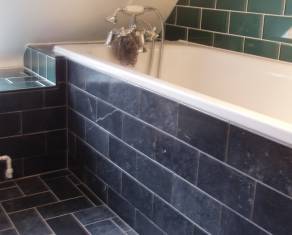 bathtub tiles installed