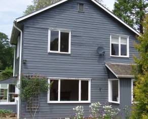 exterior grey panel house